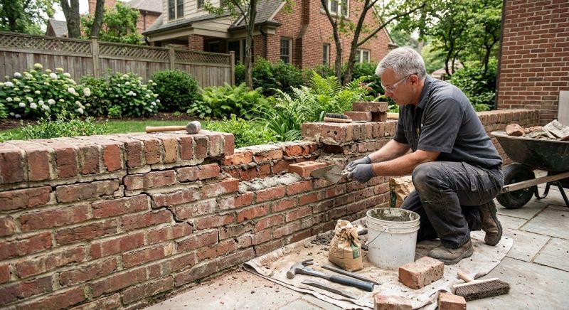 Brick Fence Repair in Sacramento, CA