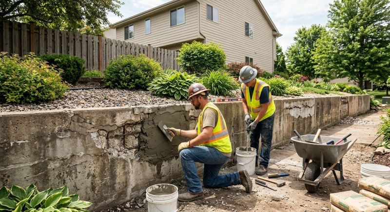 Brick Retaining Wall Repair in Sacramento, CA
