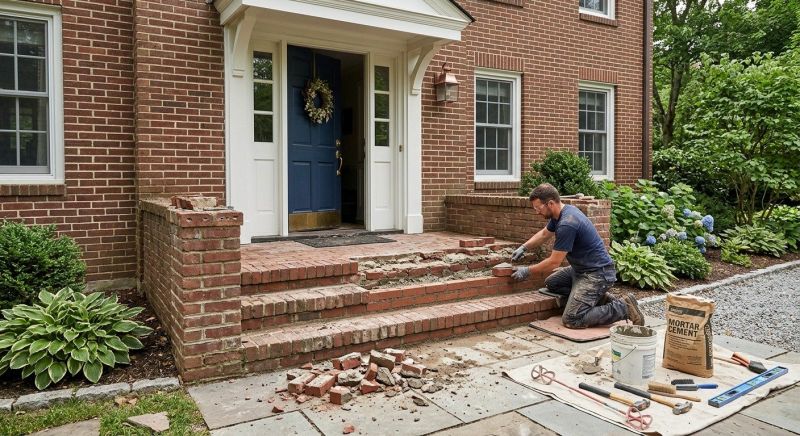 Brick Stoop Repair in Sacramento, CA