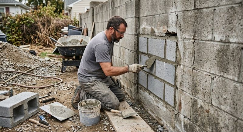 Cinder Block Wall Repair in Antelope, CA