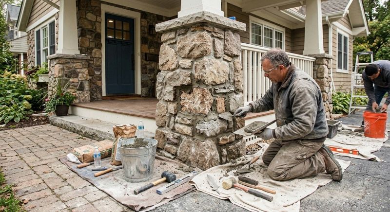 Stone Column Repair in Sacramento, CA