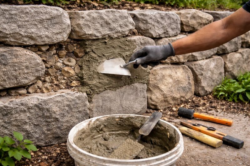 Stone Wall Repair in Davis, CA