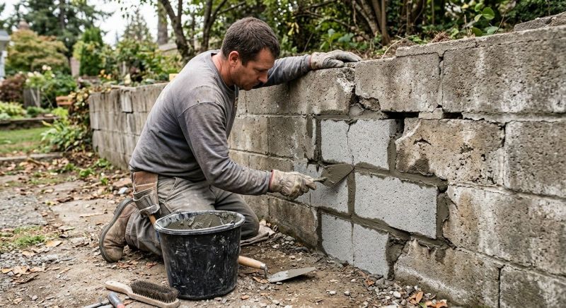 Stone Wall Repair in Dixon, CA