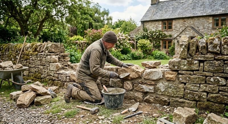 Stone Wall Repair in North Highlands, CA