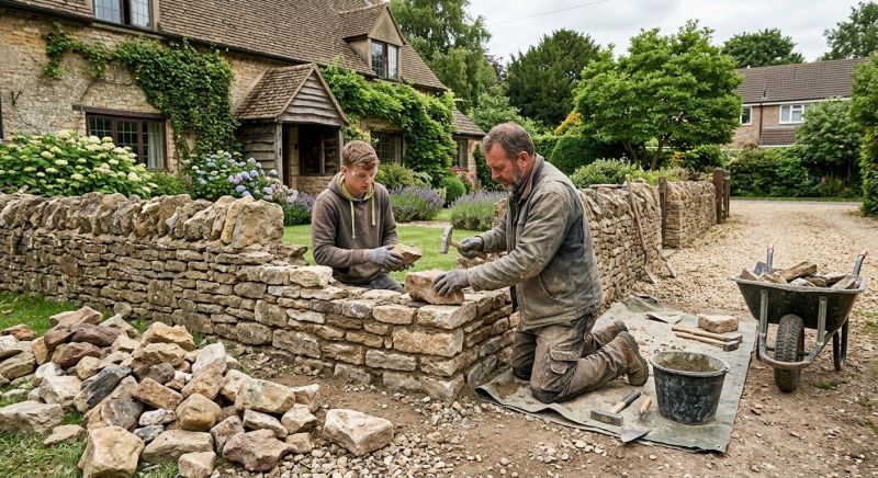 Stone Wall Repair in Yolo County, CA
